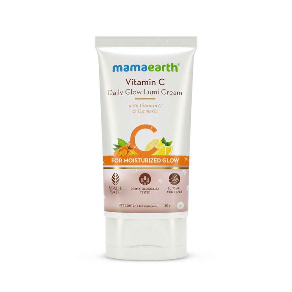 Mamaearth Vitamin C Daily Glow Lumi Cream with Vitamin C & Turmeric for Moisturized Glow - 30 gm