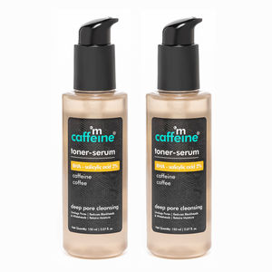 mCaffeine Toner Serum- BHA Salicylic Acid-2% & Coffee - Pack of 2
