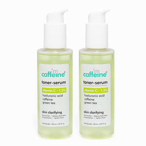 mCaffeine Toner Serum- Vitamin C 1.5% & Green Tea - Pack of 2