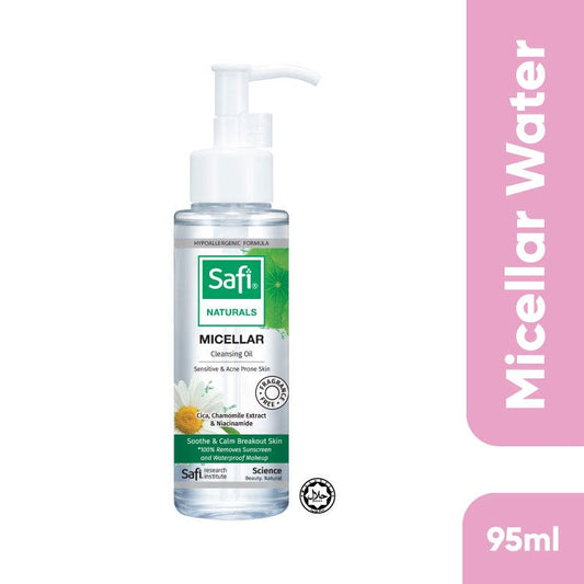 Safi Naturals Micellar Cleansing Oil Sensitive And Acne Prone (Cica, Chamomile And Niacinamide)  95Ml