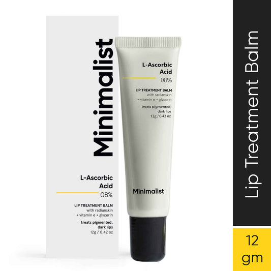 Minimalist 8% L-Ascorbic Acid Lip Treatment Balm with Vitamin E, Radianskin & Gylcerine for pigmented & dark lips