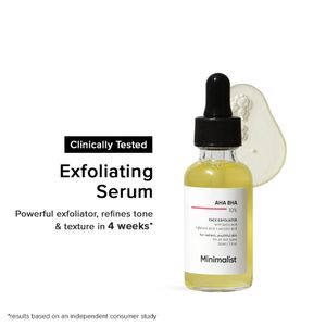 Minimalist AHA BHA 10% Face Exfoliator With lactic acid + glycolic acid + salicylic acid for Radiant. Youthful skin ( 30 ml)