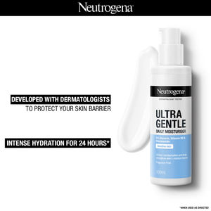 Neutrogena Ultra Gentle Daily Face Moisturizer |Glycerin, Niacinamide, Vitamin B5 for Sensitive Skin, 100 ml