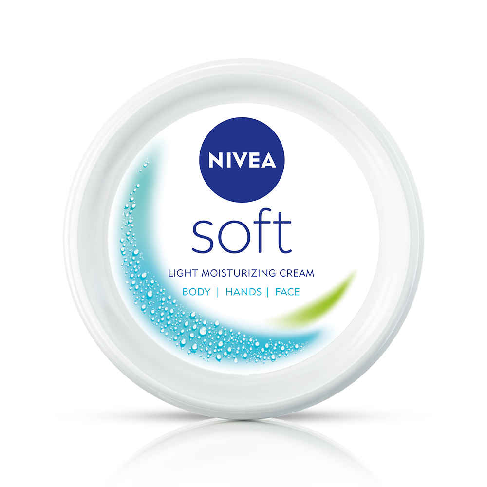 NIVEA SOFT Light cream with Vitamin E & Jojoba oil for Non-sticky- Fresh, Soft & Hydrated skin (100 ml)