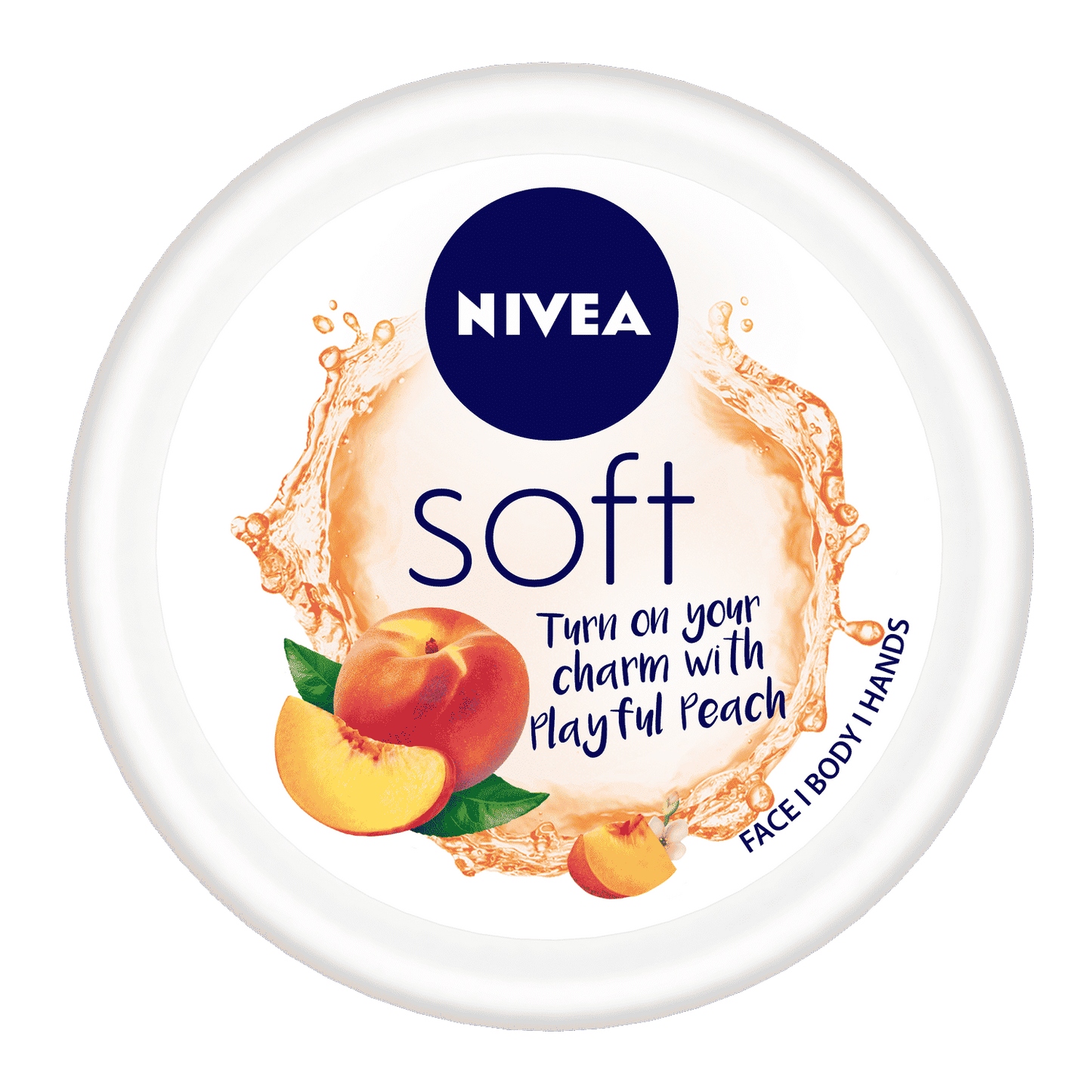 NIVEA Soft Light Moisturizer Cream, Playful Peach, with Vitamin E & Jojoba Oil for Face, Hands and Body (200 ml)