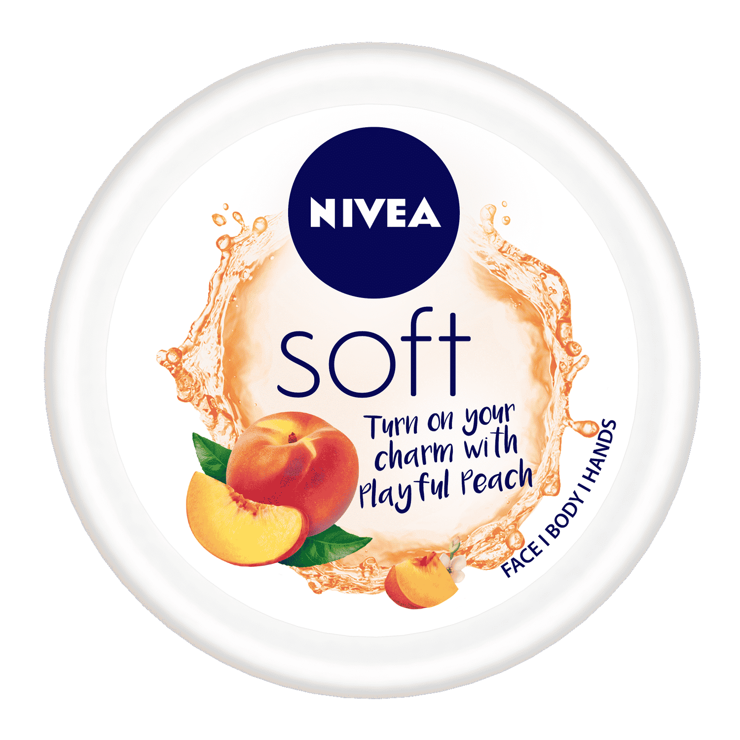 NIVEA Soft Light Moisturizer Cream, Playful Peach, with Vitamin E & Jojoba Oil for Face, Hands and Body (200 ml)