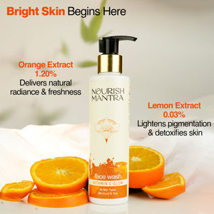 Nourish Mantra Vitamin C Glow Face Wash with Aloe Vera for Bright & Glowing Skin - 200ml