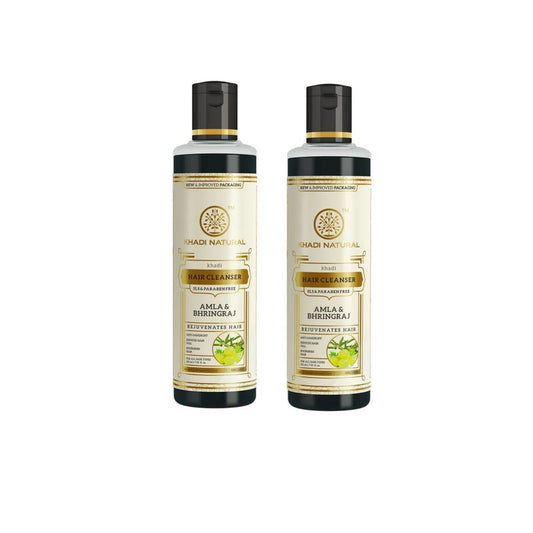 Khadi Natural Amla & Bhringraj Hair Cleanser SLS Paraben Free - Pack of 2