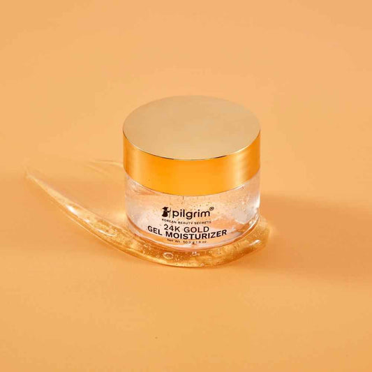Pilgrim 24k Gold Gel Moisturizer with Hyaluronic Acid & Alpha Arbutin, 50 gm,Enhances Natural Glow & Brightens Skin ,For Men & Women