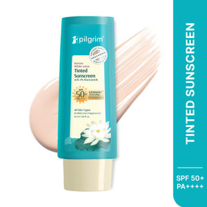 Pilgrim Korean White Lotus Tinted Sunscreen SPF 50+ PA++++ with 3% Niacinamide (50 ml)