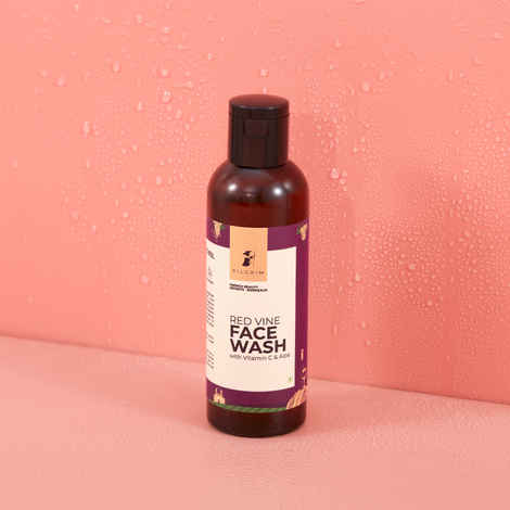 Pilgrim Red Vine Face Wash with Vitamin c & Aloe for Youthful Glow, 100 ml