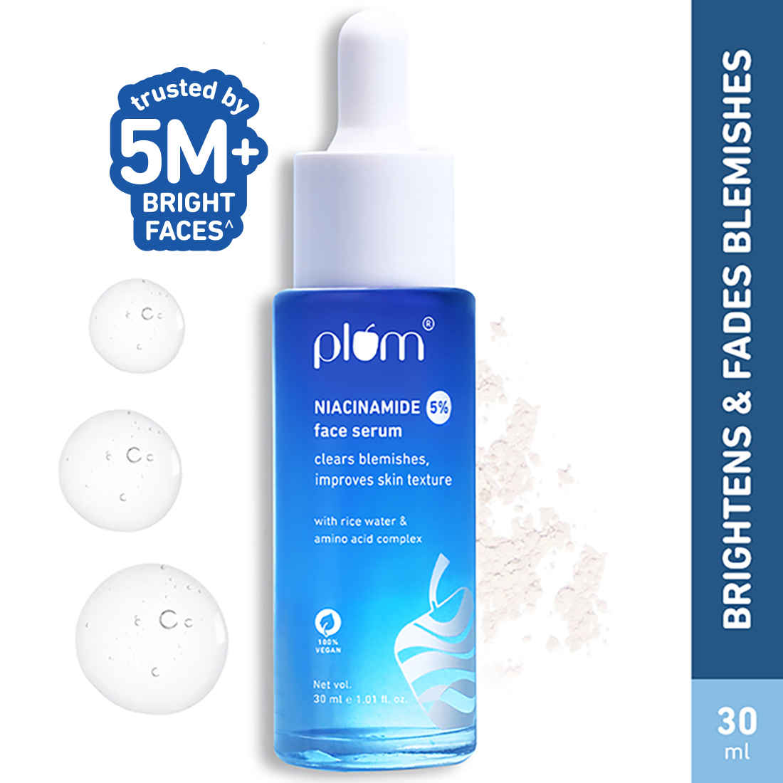 Plum 5% Niacinamide Face Serum With Amino Acid - Fades Blemishes & Brightens Skin, Beginner-Friendly 30 ml