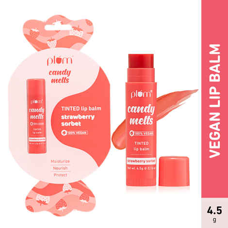 Plum Plum Candy Melts Strawberry Sorbet Tinted Lip Balm, 4.5 gm