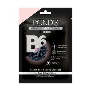 Ponds Bamboo Charcoal Clear Detoxing, With Vitamin B6 Sheet Mask, 25 ml