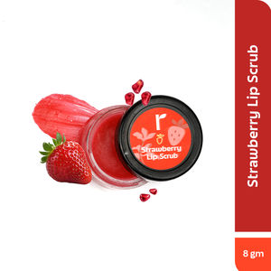Rivona Naturals Strawberry Lip Scrub | Sugar + Niacinamide | Exfoliating and Anti Pigmentation | For Men & Women| 8 gm