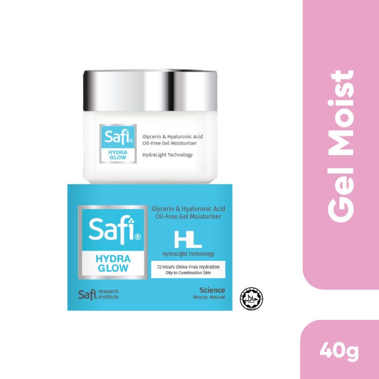 Safi Hydra Glow Hydralight Glycerin & Hyaluronic Acid Oil-Free Gel Moisturiser 40G