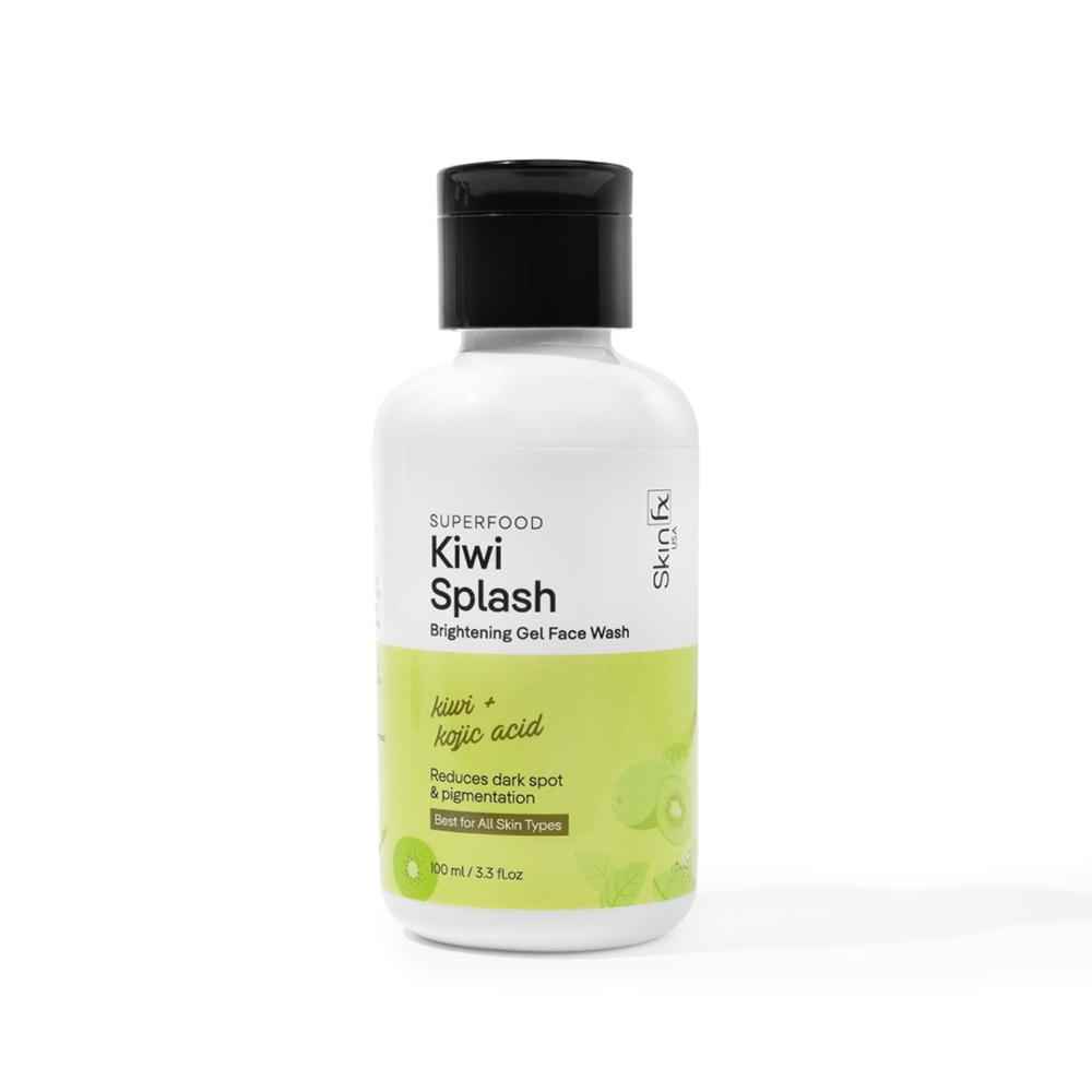 Skin Fx Superfood Kiwi Splash Brightening Gel Face Wash For Normal to Combination Skin, De tan Face Wash for Men & Women, 100 ml