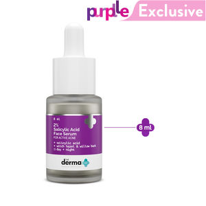 The Derma Co. 2% Salicylic Acid Face Serum with Witch Hazel & Willow Bark For Active Acne 8 ml