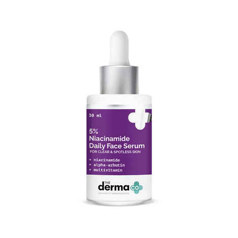 The Derma Co.5% Niacinamide Daily Face Serum with Alpha Arbutin & Multivitamin for Clear & Spotless Skin (30 ml)