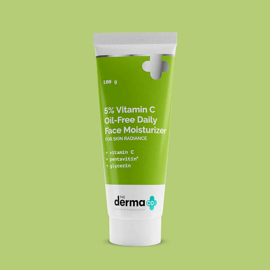 The Derma Co. 5% Vitamin C Oil-Free Daily Face Moisturizer for Skin Radiance - 100 gm
