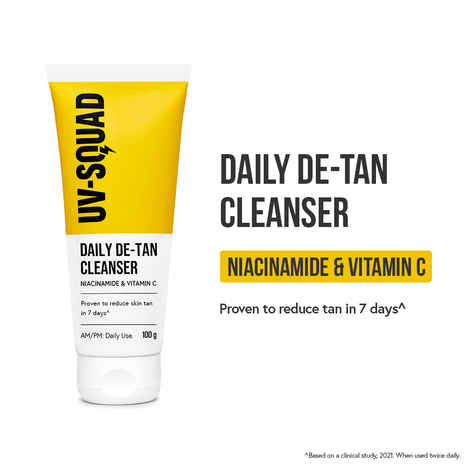 UV Squad Daily De-tan Cleanser with Niacinamide & Vitamin C 100 gm