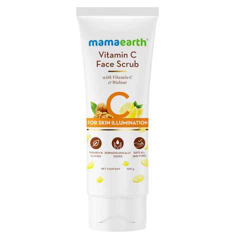 Mamaearth Vitamin C Face Scrub for Glowing Skin, With Vitamin C and Walnut For Skin Illumination a€“ 100 gm