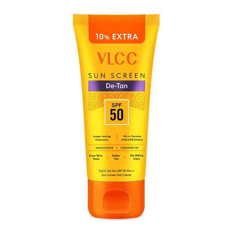 VLCC De Tan SPF 50 PA+++ Sun Screen Gel Creme(100 gm+10%extra)-110 gm