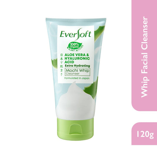 Eversoft Aloe Vera & Hyaluronic Acid (Extra Hydrating) Mochi Whip Cleanser 120G