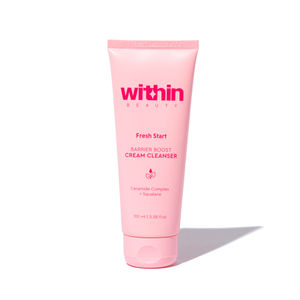 Within Beauty Fresh Start Barrier Boost Cream Face Cleanser | Deep Cleanses Without Over-Drying | Hydrates, Nourishes Skin | For Normal to Dry Skin | Ceramide Complex + Squalane + Moringa Oil | 100 ml