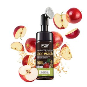 WOW Skin Science Apple Cider Vinegar Foaming Face Wash With Built-In Face Brush (100 ml)